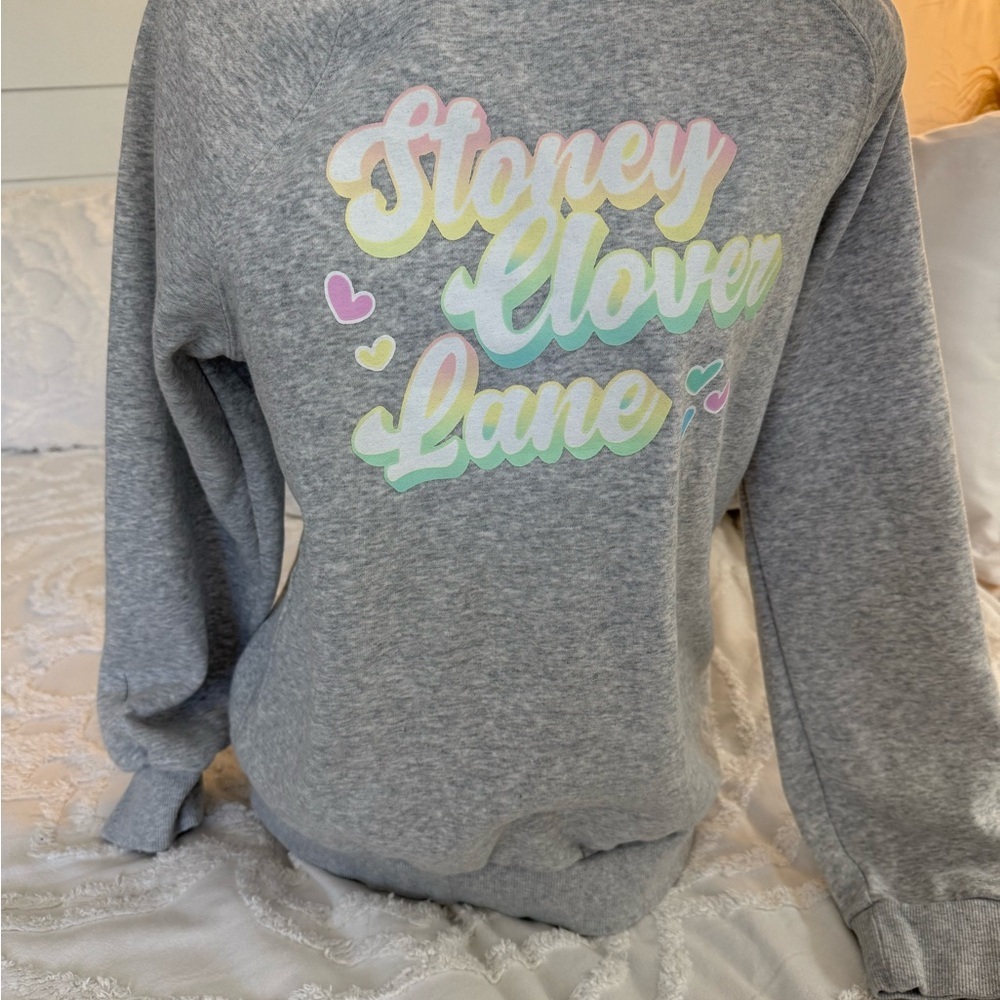 Stoney Clover Lane Pastel Logo Gray Sweatshirt